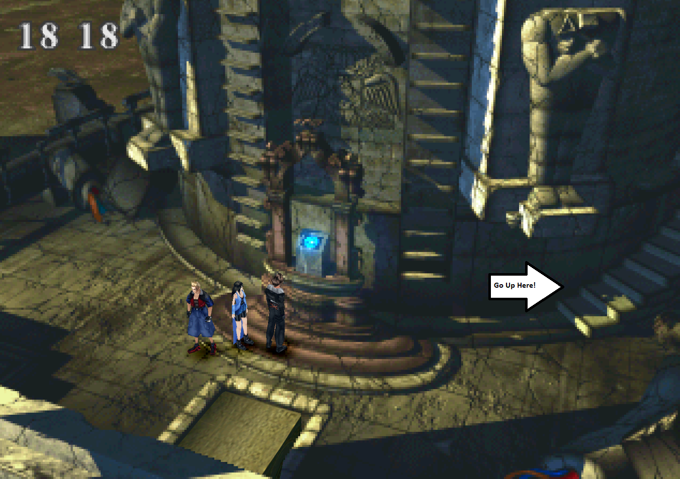 Examine Orb for Revealed Staircase